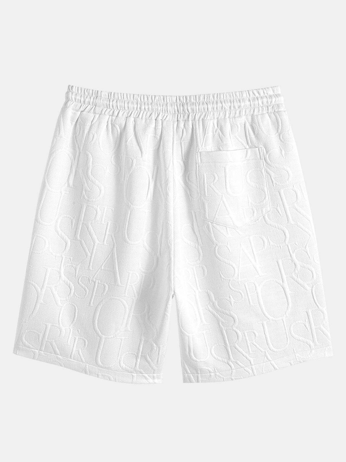 Camiseta de jacquard con letras de manga corta y Pantalones cortos