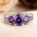 Vintage Silver and Amethyst Ring