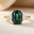 Emerald Gold Solitaire Ring