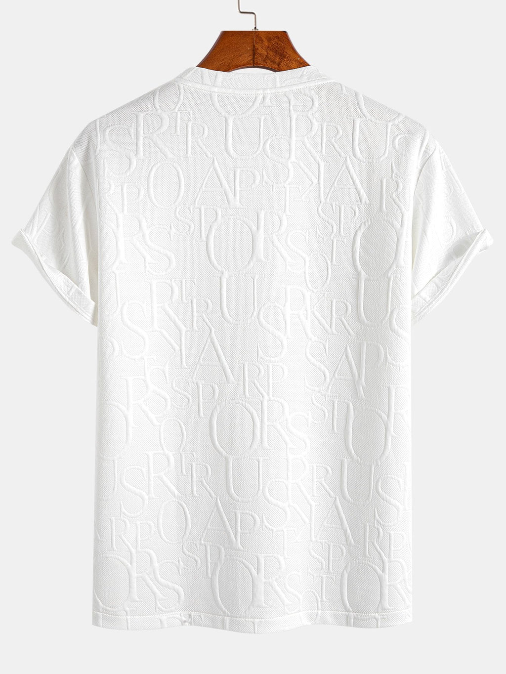 Camiseta de jacquard con letras de manga corta y Pantalones cortos
