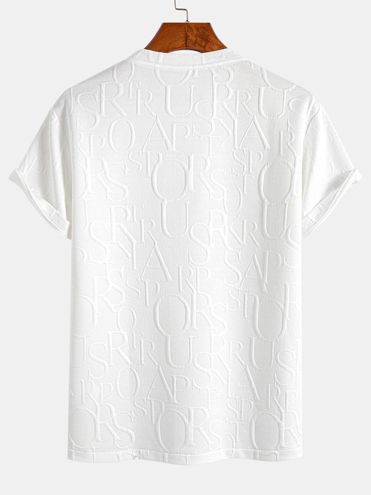 Camiseta de jacquard con letras de manga corta y Pantalones cortos